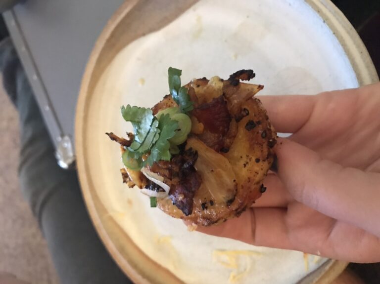 Caramelized Kimchi Potato Bites