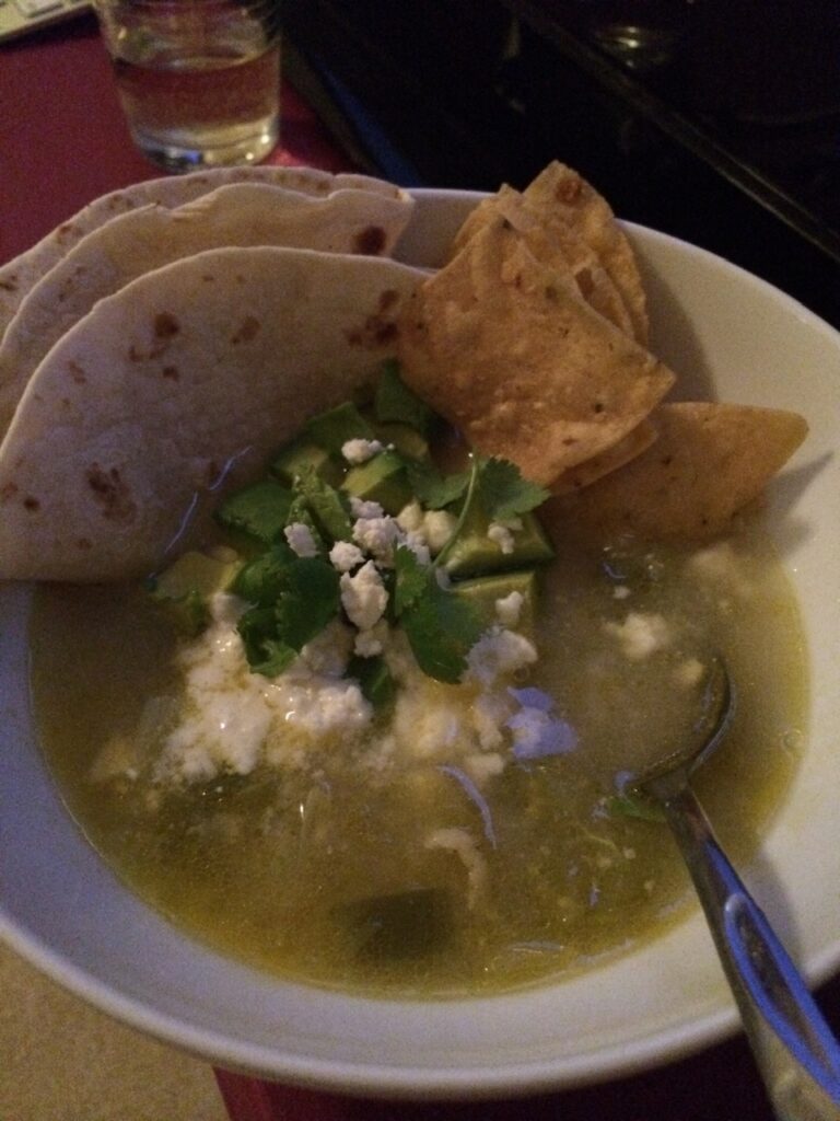 Chicken Pozole with Chile Verde