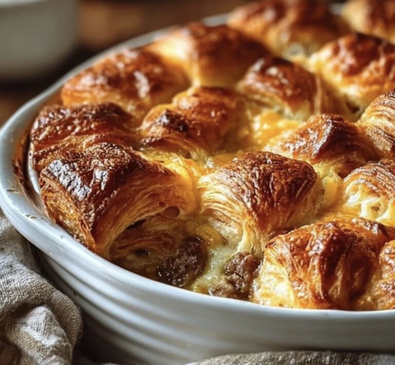 Overnight Croissant Breakfast Cassarole